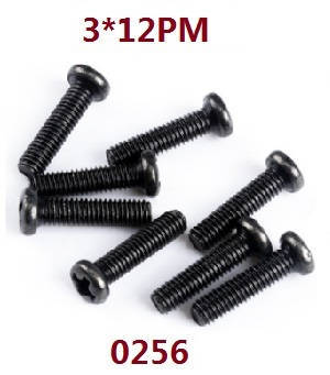 Wltoys 12401 12402 12402-A 12403 12404 RC Car spare parts screws 3*12 PM 0256