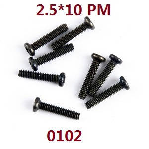 Wltoys 12401 12402 12402-A 12403 12404 RC Car spare parts screws 2.5*10PM 0102 - Click Image to Close
