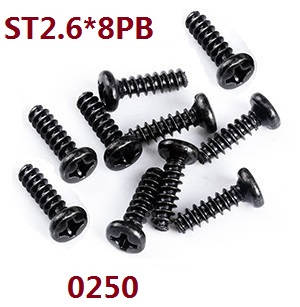 Wltoys 12401 12402 12402-A 12403 12404 RC Car spare parts screws ST2.6*8PB 0250
