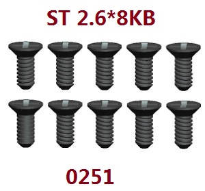 Wltoys 12401 12402 12402-A 12403 12404 RC Car spare parts screws ST2.6*8KB 0251