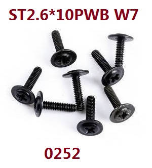 Wltoys 12401 12402 12402-A 12403 12404 RC Car spare parts screws ST2.6*10PWB W7 0252 - Click Image to Close