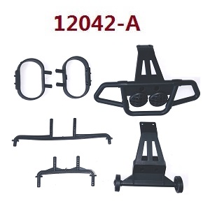 Wltoys 12401 12402 12402-A 12403 12404 RC Car spare parts front and rear impact crosh board and car shell colum assembly for 12402-A