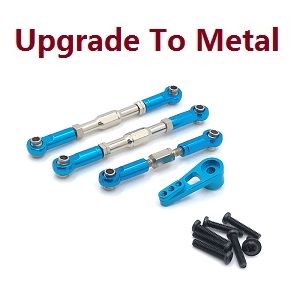 Wltoys 12401 12402 12402-A 12403 12404 RC Car spare parts upgrade to metal connect rod and servo arm (metal Blue color)