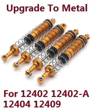 Wltoys 12401 12402 12402-A 12403 12404 RC Car spare parts upgrade to metal shock absorber assembly (metal Gold color)