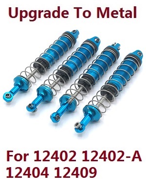 Wltoys 12401 12402 12402-A 12403 12404 RC Car spare parts upgrade to metal shock absorber assembly (metal Blue color)