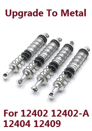 Wltoys 12401 12402 12402-A 12403 12404 RC Car spare parts upgrade to metal shock absorber assembly (metal Silver color) - Click Image to Close