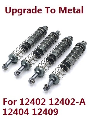 Wltoys 12401 12402 12402-A 12403 12404 RC Car spare parts upgrade to metal shock absorber assembly (metal Titanium color)