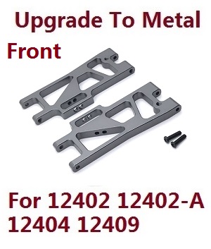Wltoys 12401 12402 12402-A 12403 12404 RC Car spare parts upgrade to metal arm as-lower front swing (metal Titanium color)