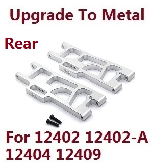 Wltoys 12401 12402 12402-A 12403 12404 RC Car spare parts upgrade to metal arm as-rear lower swing (metal Silver color)
