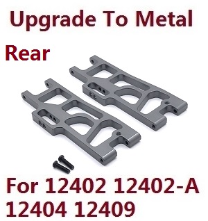 Wltoys 12401 12402 12402-A 12403 12404 RC Car spare parts upgrade to metal arm as-rear lower swing (metal Titanium color)