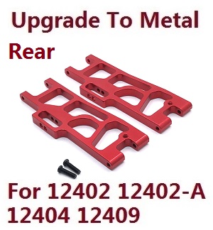 Wltoys 12401 12402 12402-A 12403 12404 RC Car spare parts upgrade to metal arm as-rear lower swing (metal Red color)