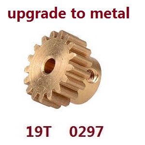 Wltoys 12401 12402 12402-A 12403 12404 RC Car spare parts 19T motor gear (upgrade to metal) - Click Image to Close