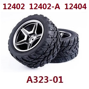 Wltoys 12401 12402 12402-A 12403 12404 RC Car spare parts tires 2pcs (For 12402 12402-A 12404) - Click Image to Close