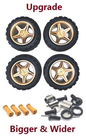 Wltoys 12401 12402 12402-A 12403 12404 RC Car spare parts upgrade tires 4pcs (Gold)