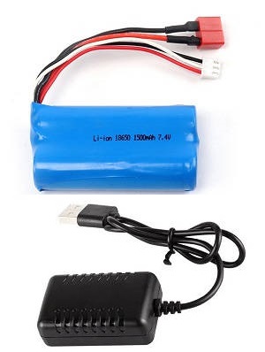 Wltoys 12401 12402 12402-A 12403 12404 RC Car spare parts 7.4V 1500mAh battery with USB wire - Click Image to Close