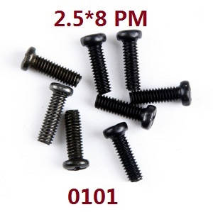 Wltoys 124012 124011 RC Car spare parts pan head screws M2.5*8 PM 0101