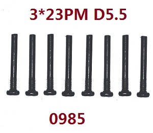 Wltoys 124012 124011 RC Car spare parts cross round head step screw machine teeth M3*23 0985 - Click Image to Close