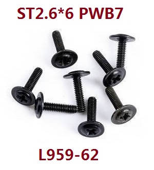 Wltoys 124012 124011 RC Car spare parts the pan head with dielectric self tapping screw 2.6*6 PWB7 L959-62 - Click Image to Close