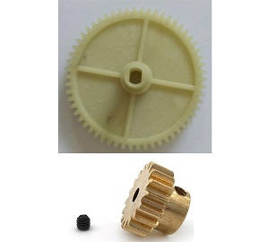 Wltoys 124012 124011 RC Car spare parts 15T motor gear + 58T reduction gear