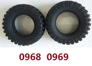 Wltoys 124012 124011 RC Car spare parts left and right tire skin 0968 0969 - Click Image to Close