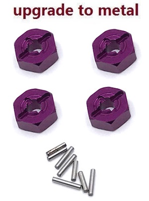 Wltoys 124019 RC Car spare parts hexagon adapter Metal Purple