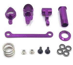 Wltoys 124018 RC Car spare parts steering clutch kit Metal Purple - Click Image to Close