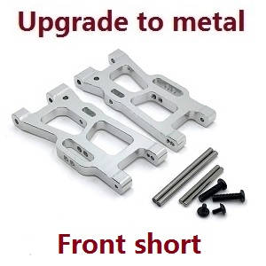 Wltoys 124019 RC Car spare parts front short swing arm Metal Silver