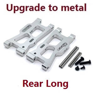 Wltoys 124018 RC Car spare parts rear long swing arm Metal Silver - Click Image to Close