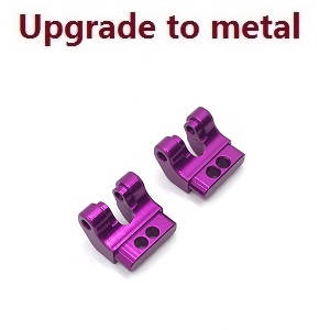 Wltoys 124018 RC Car spare parts rear lower shock absorber fixed set (Metal) Purple - Click Image to Close