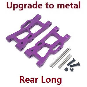 Wltoys 124018 RC Car spare parts rear long swing arm Metal Purple - Click Image to Close