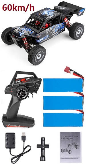 Wltoys 124018 RC Car with 3 battery RTR