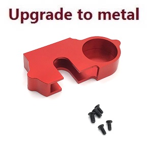 Wltoys 124018 RC Car spare parts gear upper and lower box Metal Red - Click Image to Close