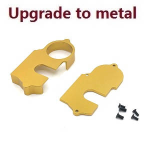 Wltoys 144001 RC Car spare parts gear upper and lower box Metal Gold