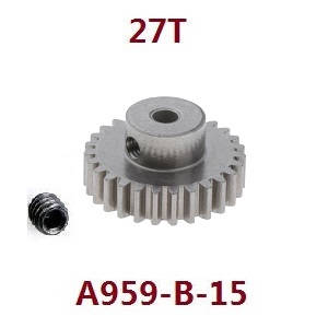 Wltoys 124019 RC Car spare parts motor driven gear 27T A959-B-15 - Click Image to Close