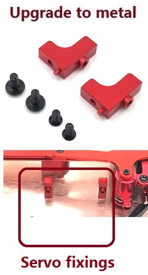 Wltoys 124019 RC Car spare parts fixed set for the SERVO Metal Red