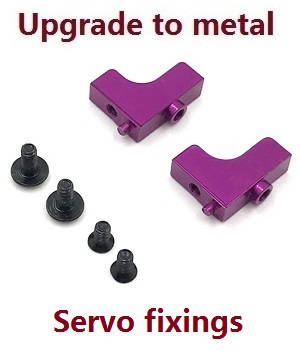 Wltoys 124019 RC Car spare parts fixed set for the SERVO Metal Purple