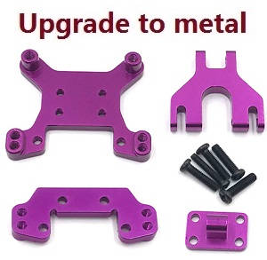 Wltoys 124018 RC Car spare parts front and rear shock absorber board set (Metal) Purple