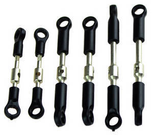 Wltoys 124019 RC Car spare parts steering rod and connect rod sets 6pcs - Click Image to Close