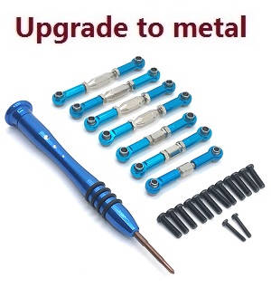 Wltoys 144001 RC Car spare parts steering rod and connect rod with screwdriver sets Metal Blue