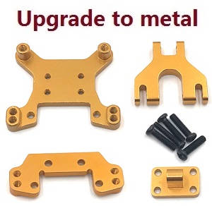 Wltoys 124018 RC Car spare parts front and rear shock absorber board set (Metal) Gold