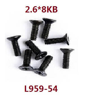 Wltoys 124019 RC Car spare parts screws 2.6*8KB L959-54 - Click Image to Close