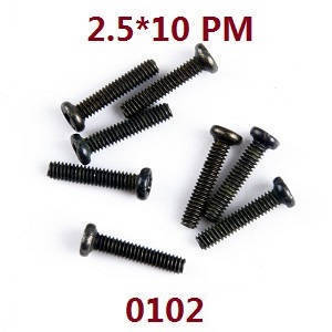 Wltoys 124018 RC Car spare parts screws 2.5*10PM 0102 - Click Image to Close