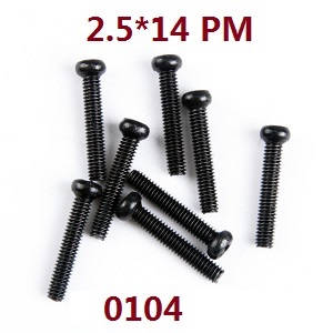 Wltoys 124018 RC Car spare parts screws 2.5*14PM 0104 - Click Image to Close