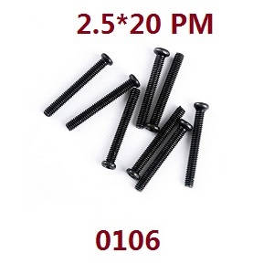 Wltoys 124019 RC Car spare parts screws 2.5*20PM 0106