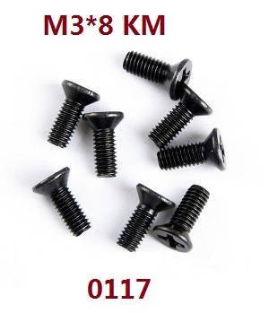 Wltoys 124018 RC Car spare parts screws 3*8KM 0117