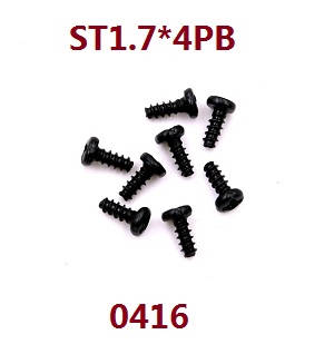 Wltoys 124019 RC Car spare parts screws st1.7*4PB 0416 - Click Image to Close