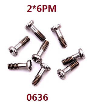 Wltoys 124018 RC Car spare parts screws M2*6PM 0636