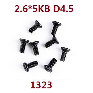Wltoys 124019 RC Car spare parts screws 2.6*5KB D4.5 1323