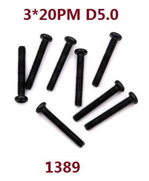 Wltoys 124019 RC Car spare parts screws 3*20PM D5 1389 - Click Image to Close