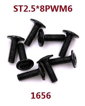 Wltoys 124019 RC Car spare parts screws ST2.5*8PWM6 1656 - Click Image to Close